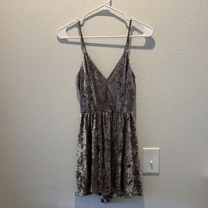 Urban Outfitters crushed velvet romper - size medium